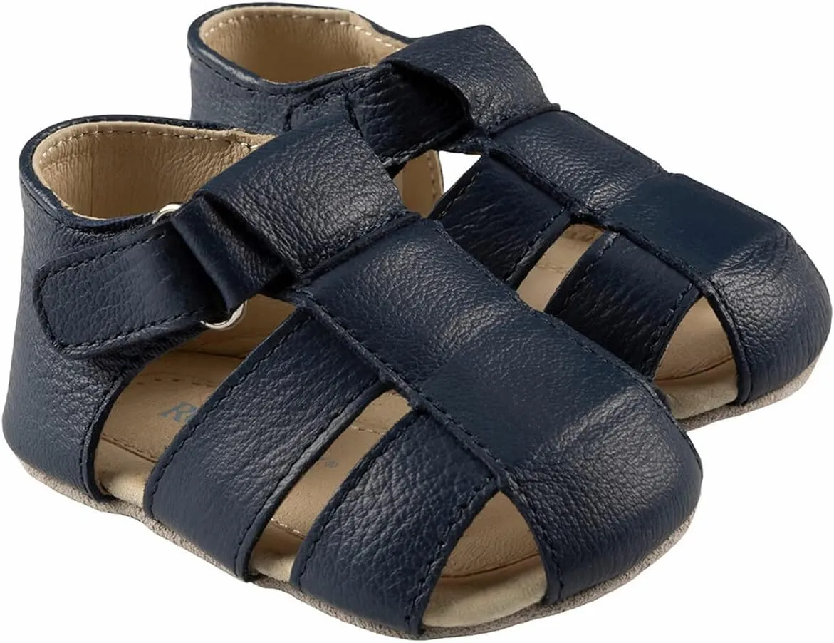 Robeez Baby Boys and Unisex First Kicks Slip Resistant Sandals for Infant and Toddler, 0-24 Months