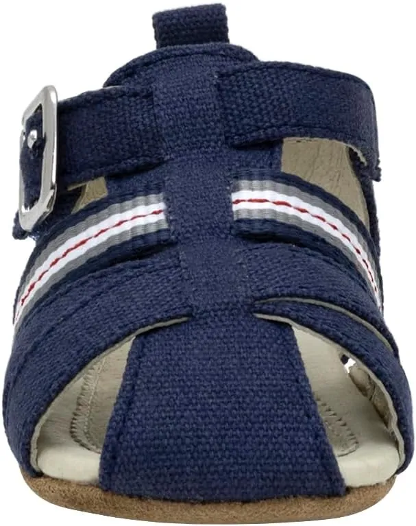 Robeez Baby Boys and Unisex First Kicks Slip Resistant Sandals for Infant and Toddler, 0-24 Months