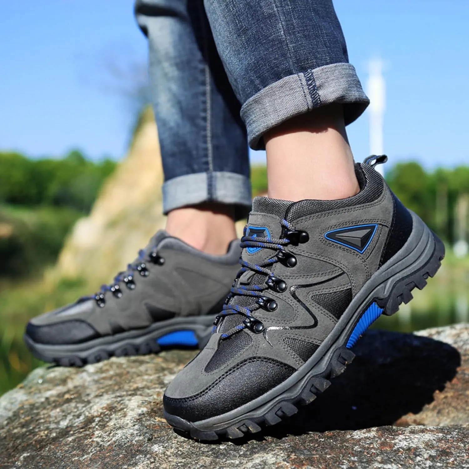 Running Shoes for Men Sports Low Top Mountaineering Summer and Autumn Workout Mens Sneaker