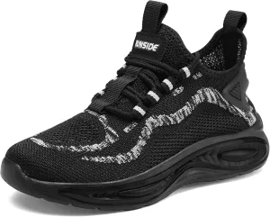 RUNSIDE Boys Girls Sneakers, Lace up Kids Tennis Shoes for Walking/Running Lightweight Breathable Gym Shoes Outdoor, Little Kid/Big Kid