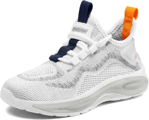 RUNSIDE Boys Girls Sneakers, Lace up Kids Tennis Shoes for Walking/Running Lightweight Breathable Gym Shoes Outdoor, Little Kid/Big Kid