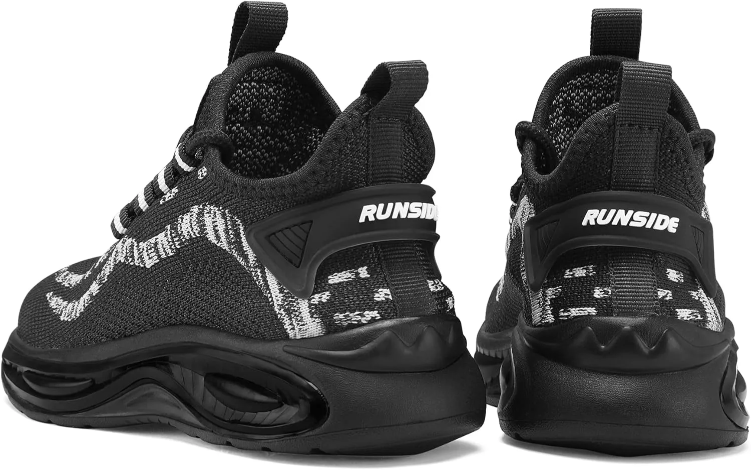 RUNSIDE Boys Girls Sneakers, Lace up Kids Tennis Shoes for Walking/Running Lightweight Breathable Gym Shoes Outdoor, Little Kid/Big Kid