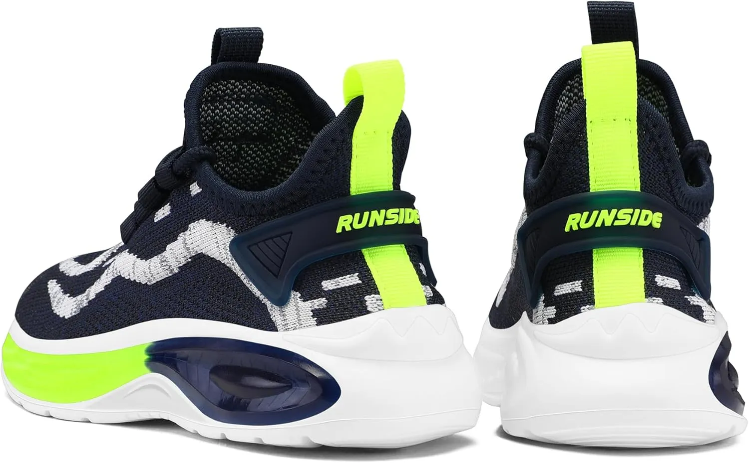 RUNSIDE Boys Girls Sneakers, Lace up Kids Tennis Shoes for Walking/Running Lightweight Breathable Gym Shoes Outdoor, Little Kid/Big Kid