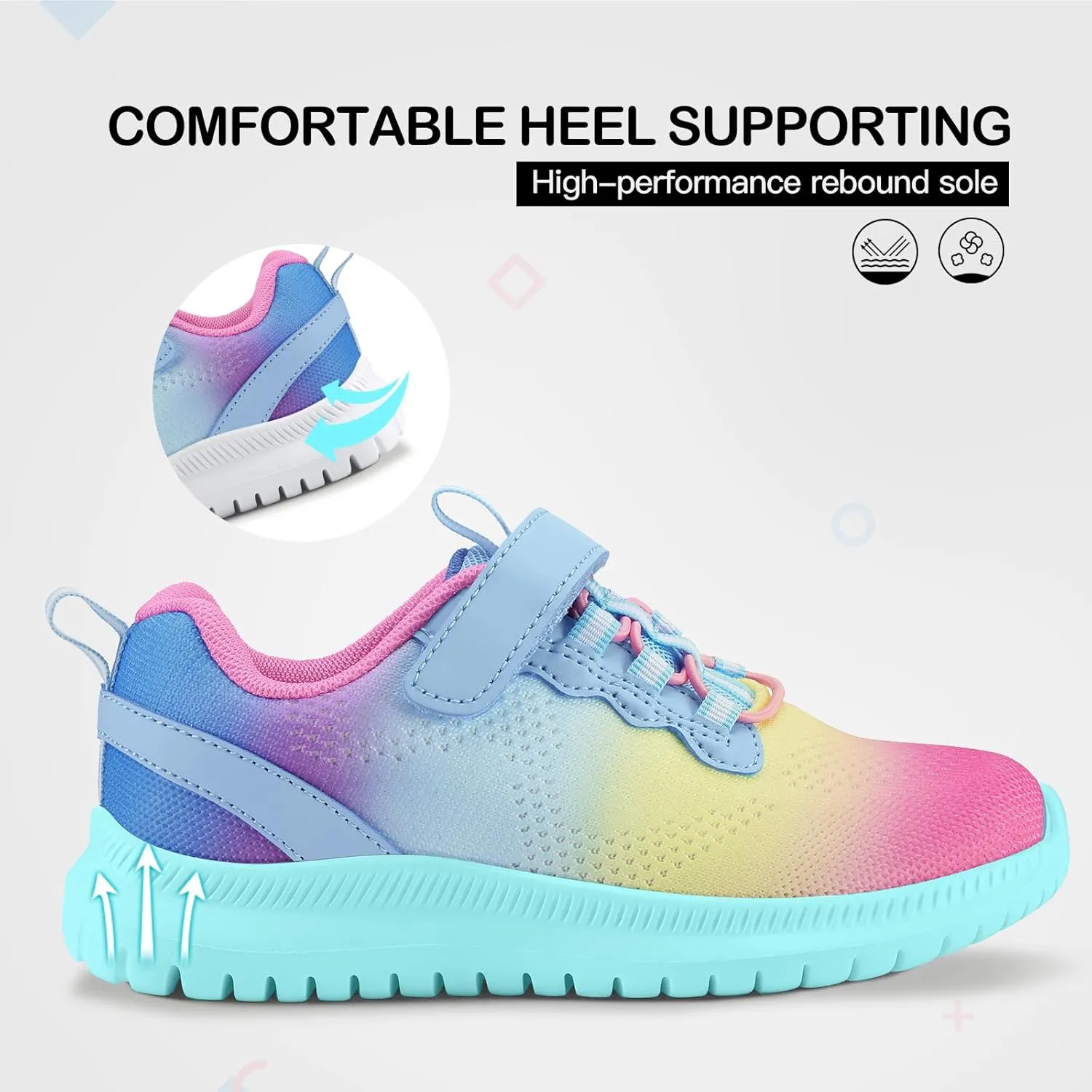RUNSIDE Kids Shoes, Boys Girls Sneakers Lightweight Athletic Walking/Running Tennis Shoes(Toddler/Little Kid/Big Kid)