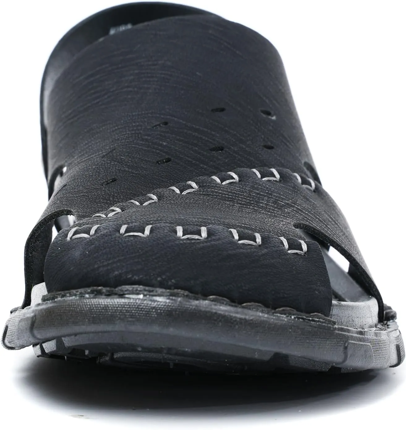 Sandals For Men Indoor and Outdoor Beach Casual Closed Toe Water Sandals Leather Slip On Two uses Waterproof Athletic Handmade Slippers Soft