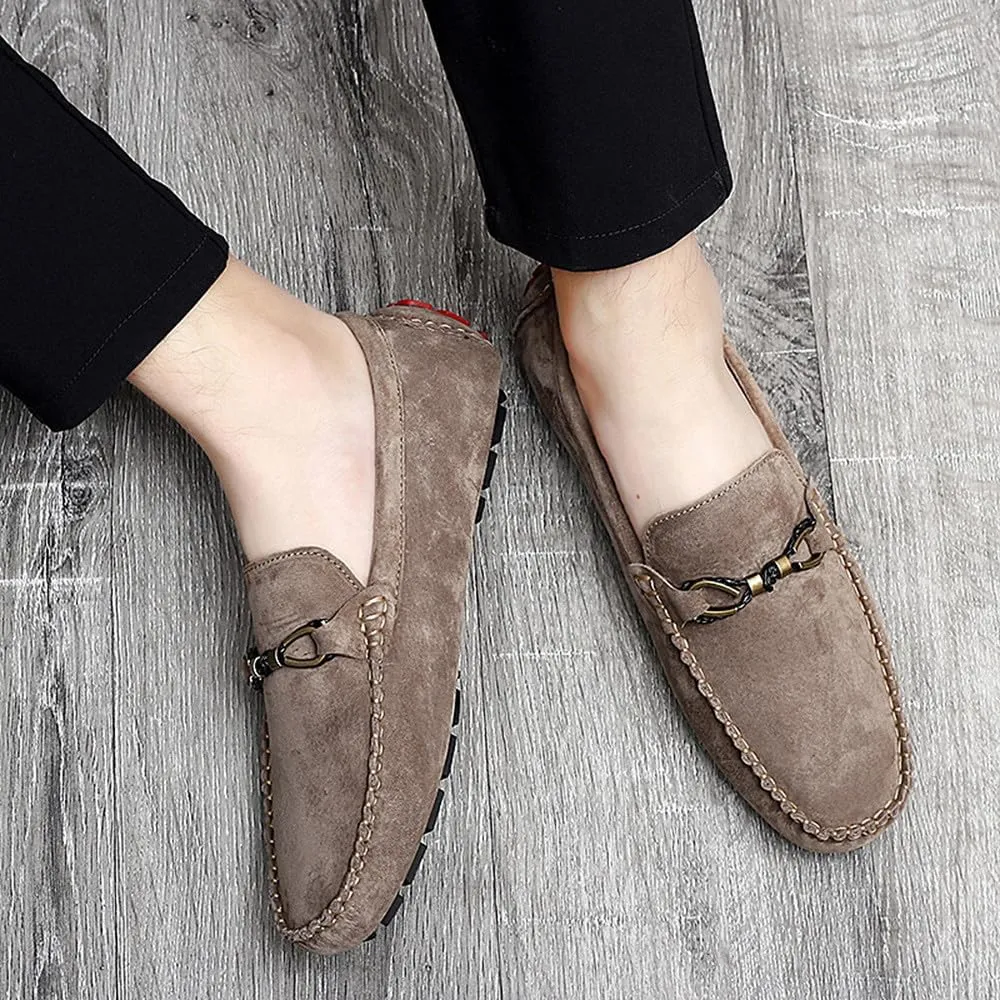 Santimon Men's Driving Shoes Loafers Slip On Genuine Leather Moccasins Boat Shoes, Casual Shoes for Men, Boat Shoes for Men, Walking Shoes for Men