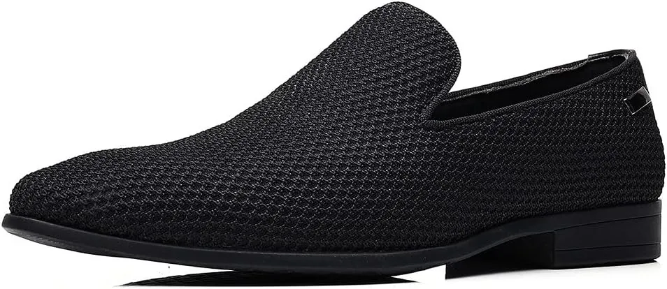 Santimon Men's Mesh Slip On Loafers Casual Walking Sneakers Business Lightweight Dress Breathable Outdoor Comfortable Shoes
