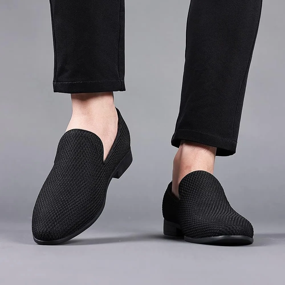 Santimon Men's Mesh Slip On Loafers Casual Walking Sneakers Business Lightweight Dress Breathable Outdoor Comfortable Shoes