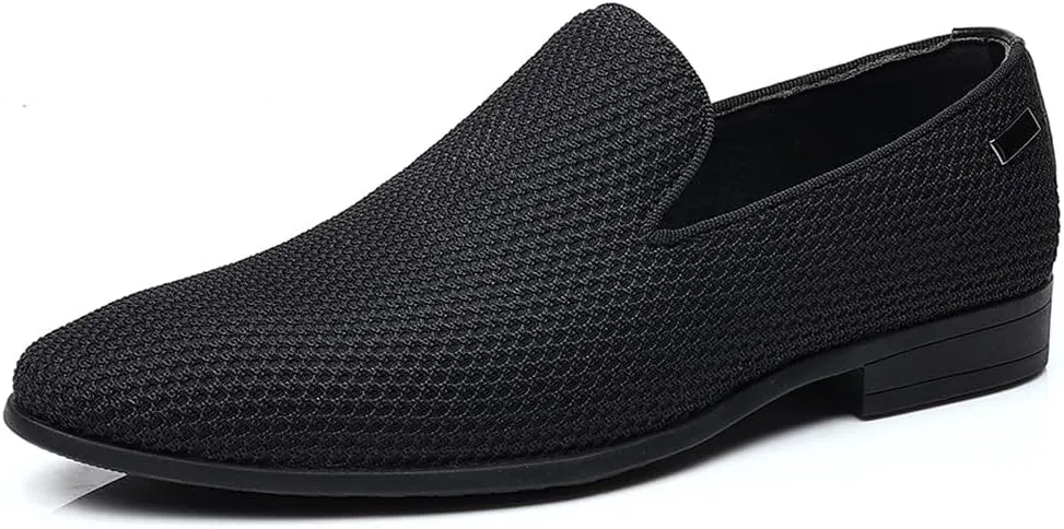 Santimon Men's Mesh Slip On Loafers Casual Walking Sneakers Business Lightweight Dress Breathable Outdoor Comfortable Shoes