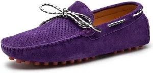 Santimon Men's Suede Loafers Moccasin Driving Shoes Slip On Flats Boat Shoes