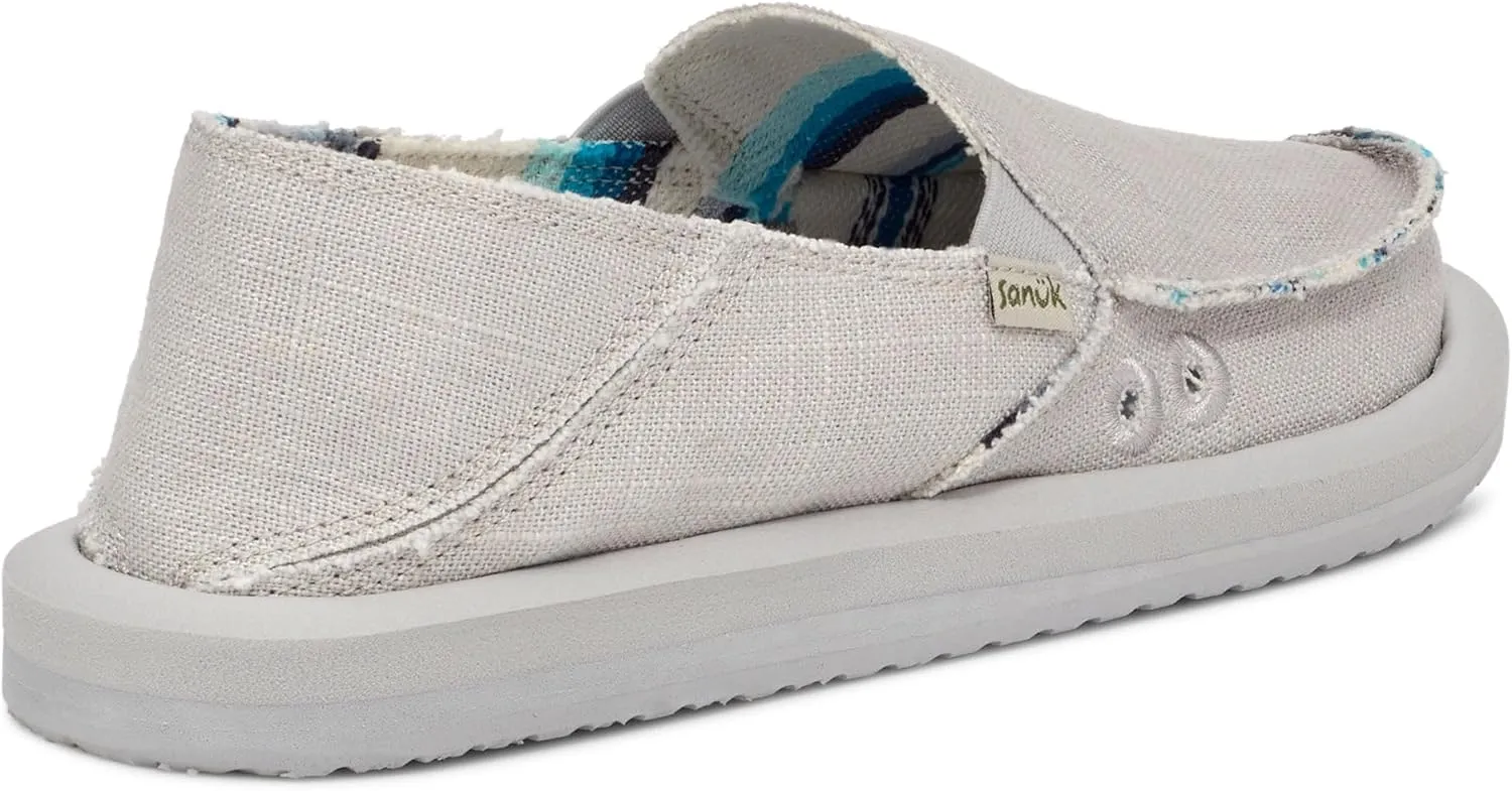 Sanuk Womens Donna Hemp Loafers | Womens Shoes | Slip On Shoes for Women | Women's Slip-on Loafers | Memory Foam Footbed