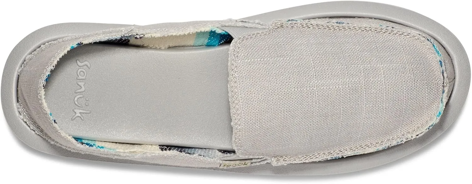Sanuk Womens Donna Hemp Loafers | Womens Shoes | Slip On Shoes for Women | Women's Slip-on Loafers | Memory Foam Footbed