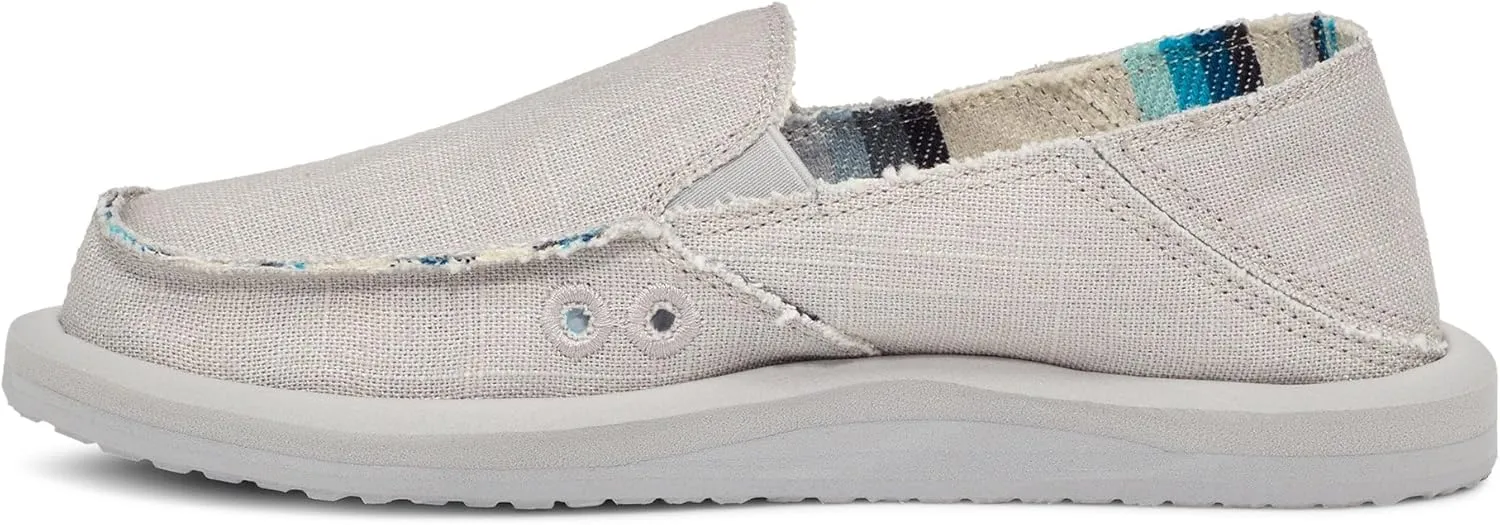 Sanuk Womens Donna Hemp Loafers | Womens Shoes | Slip On Shoes for Women | Women's Slip-on Loafers | Memory Foam Footbed