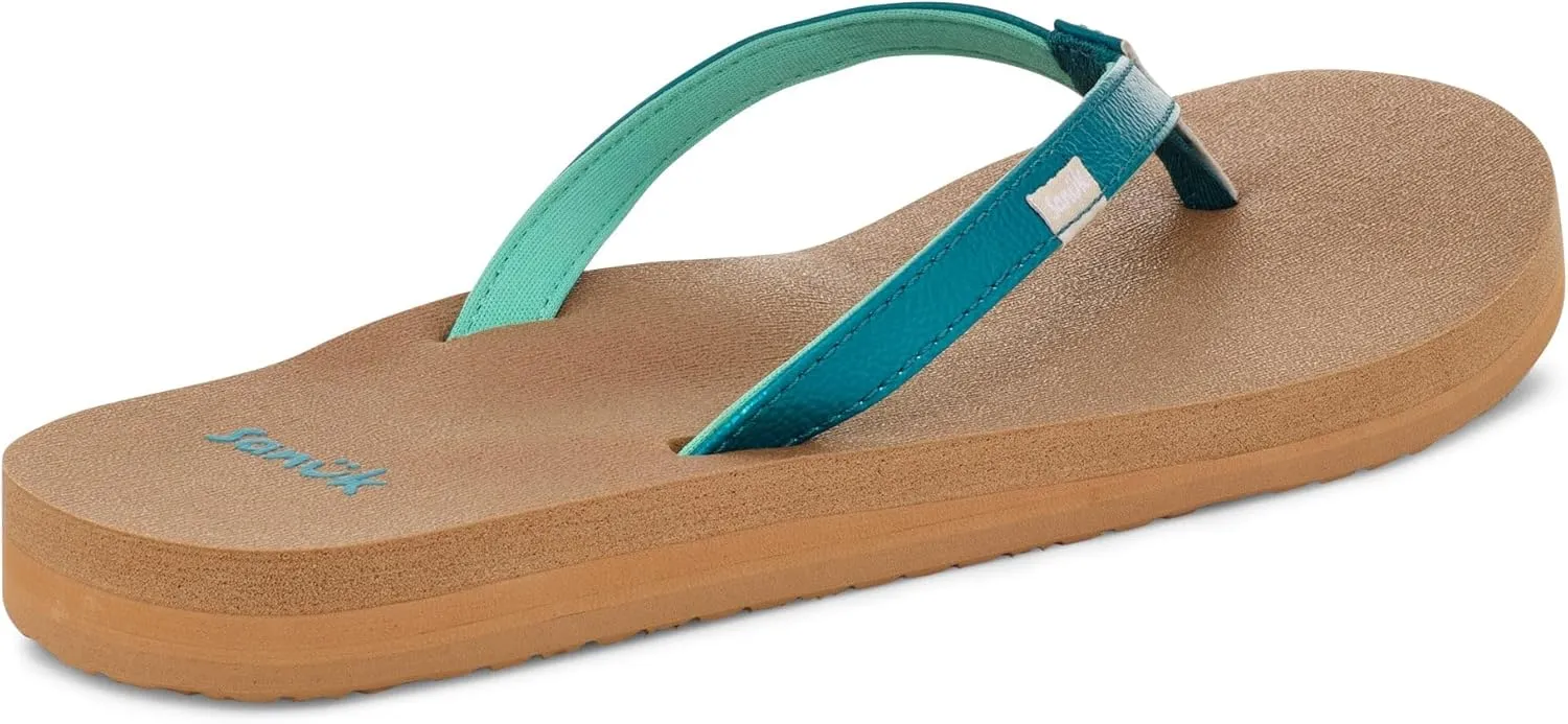 Sanuk Yoga Joy | Flip Flops for Women | Yoga Sandals For Women | Women's Beach Sandals | Memory Foam Footbed