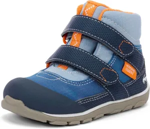See Kai Run Atlas II - Waterproof and Insulated Winter Boots for Little Kids, Blue/Orange, Toddler 5
