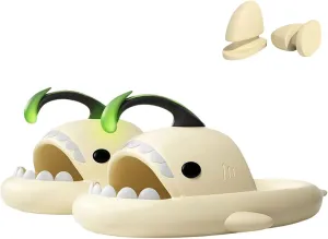 Shark Slides Angler Fish, Shark Slippers, Glow In The Dark, Super Soft, Comfy, Super Soft Environmental EVA