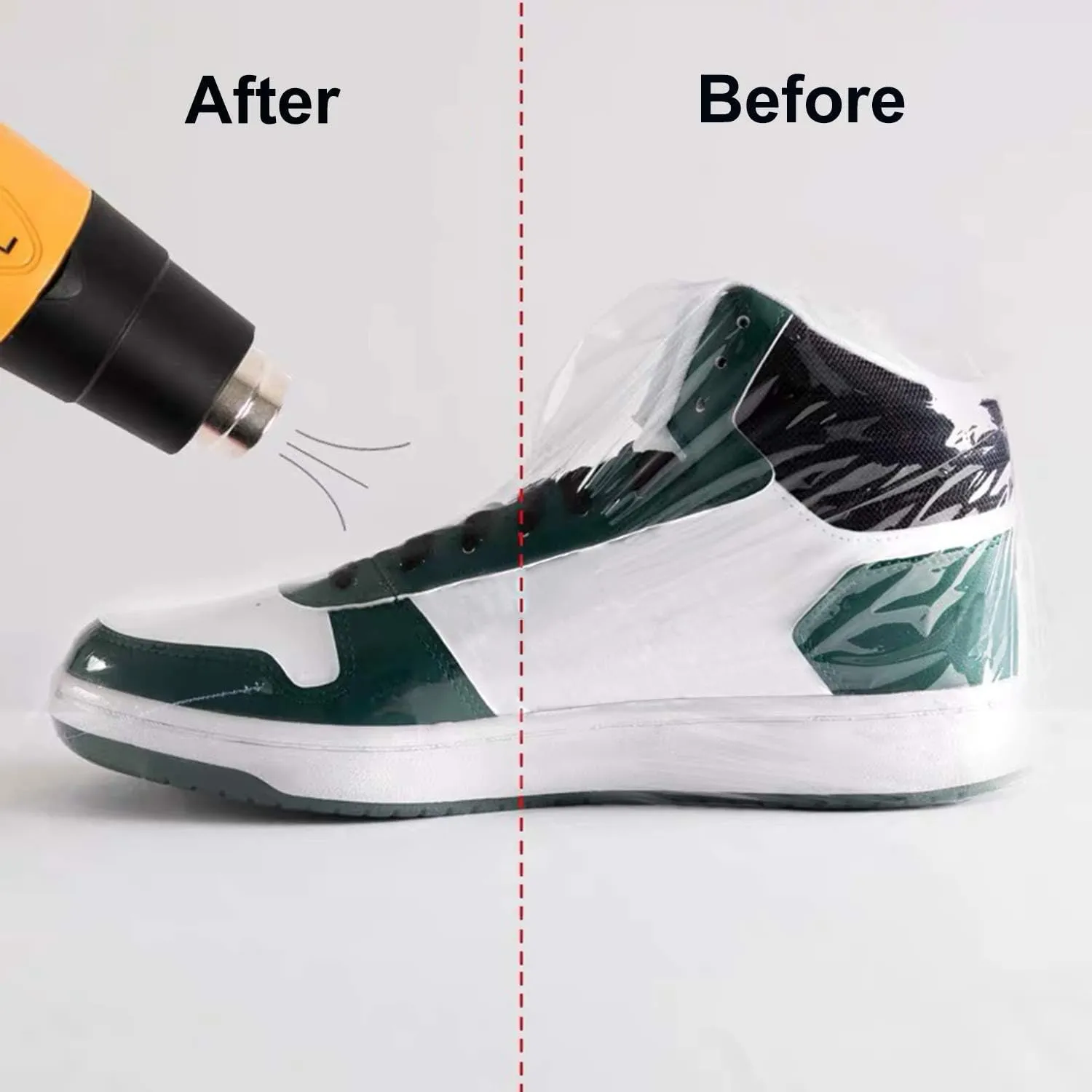 Shoe Shrink Wrap Bags,100 Pcs 11x18 Inches Sneaker PVC Heat Shrink Plastic Wrap Large Shoes Protector for Men Women Effectively Avoid Sole Yellowing