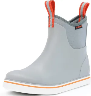 Showave Men's Deck Boots Waterproof Ankle Rubber Rain Boots for Boating Sailing Fishing