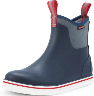 Showave Men's Deck Boots Waterproof Ankle Rubber Rain Boots for Boating Sailing Fishing