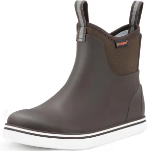 Showave Men's Deck Boots Waterproof Ankle Rubber Rain Boots for Boating Sailing Fishing