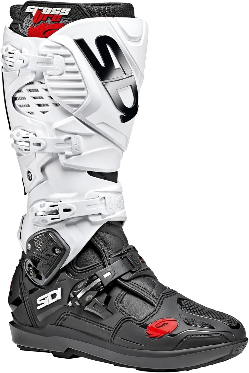SiDI | Offroad Motorcycle Boots, Professional Motocross Boots for Men CROSSFIRE 3 SRS, Adjustable and Replaceable Buckles, Flex System, Hyper Extension Block