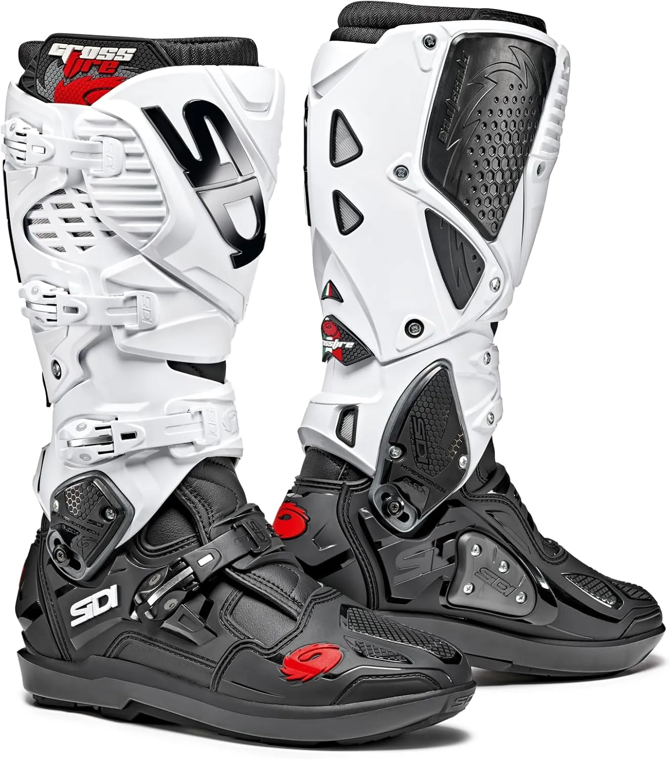 SiDI | Offroad Motorcycle Boots, Professional Motocross Boots for Men CROSSFIRE 3 SRS, Adjustable and Replaceable Buckles, Flex System, Hyper Extension Block