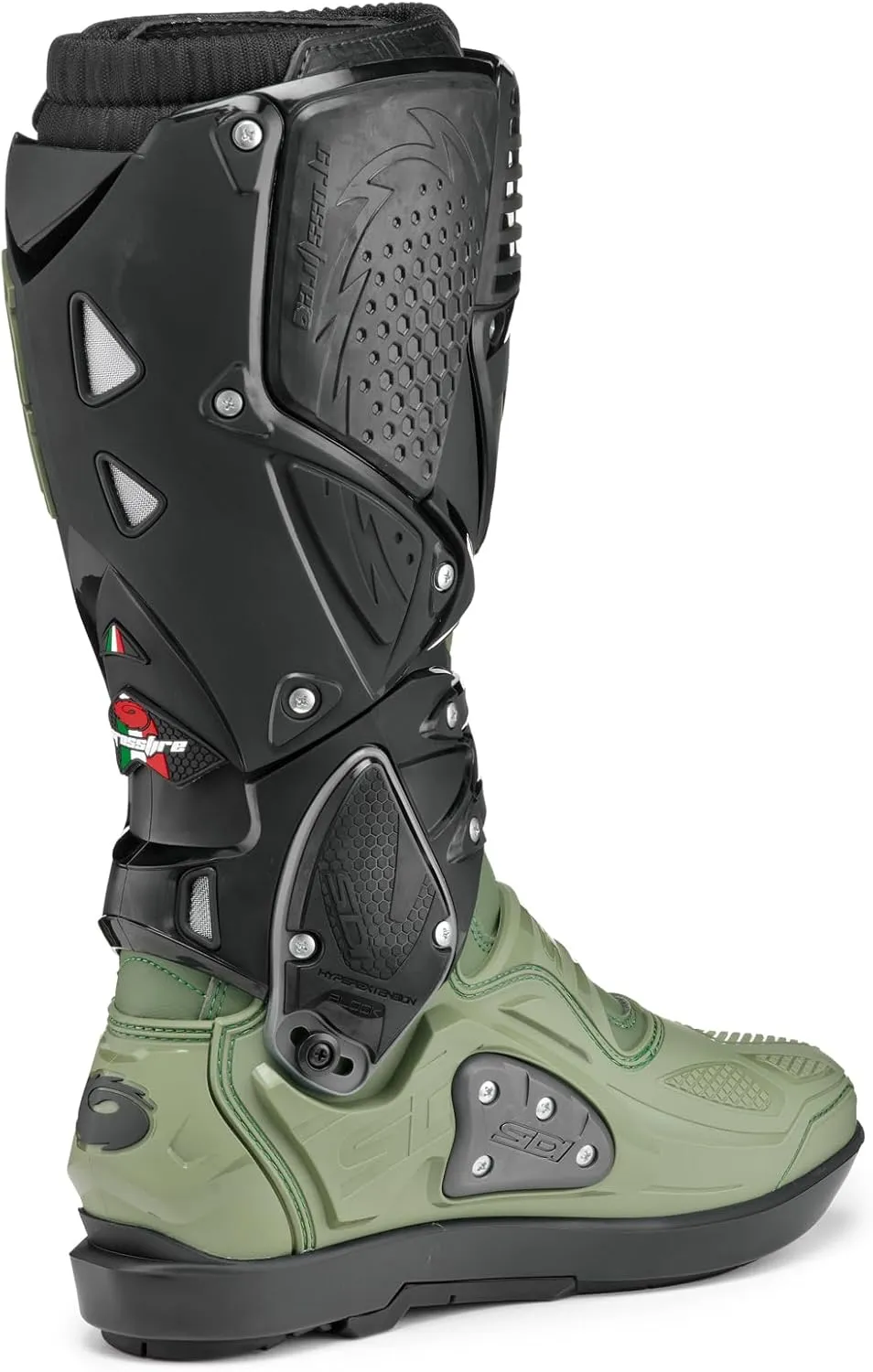 SiDI | Offroad Motorcycle Boots, Professional Motocross Boots for Men CROSSFIRE 3 SRS, Adjustable and Replaceable Buckles, Flex System, Hyper Extension Block