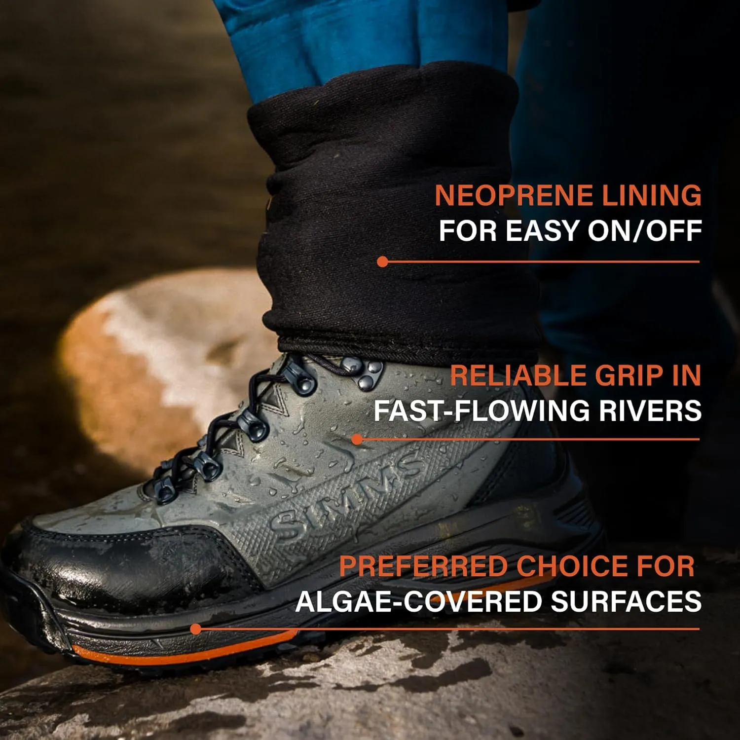 Simms Freestone Felt Sole Wading Boots, Felt Bottom Fishing Boots