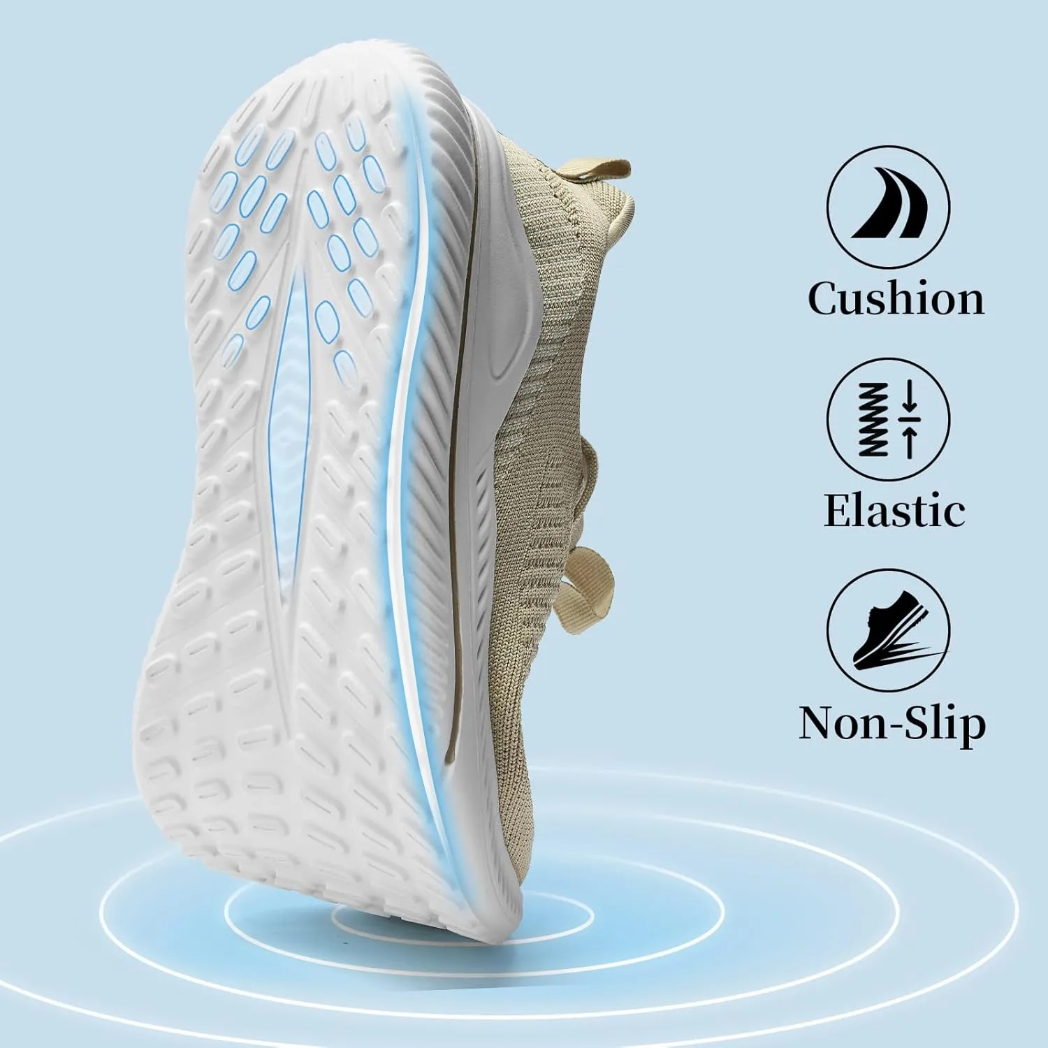 Slow Man Mens Walking Sneakers Wide Width Slip on Tennis Shoes,Lightweight Breathable Running Shoes,Ideal for Athletic Workout Gym Jogging and Casual Wear