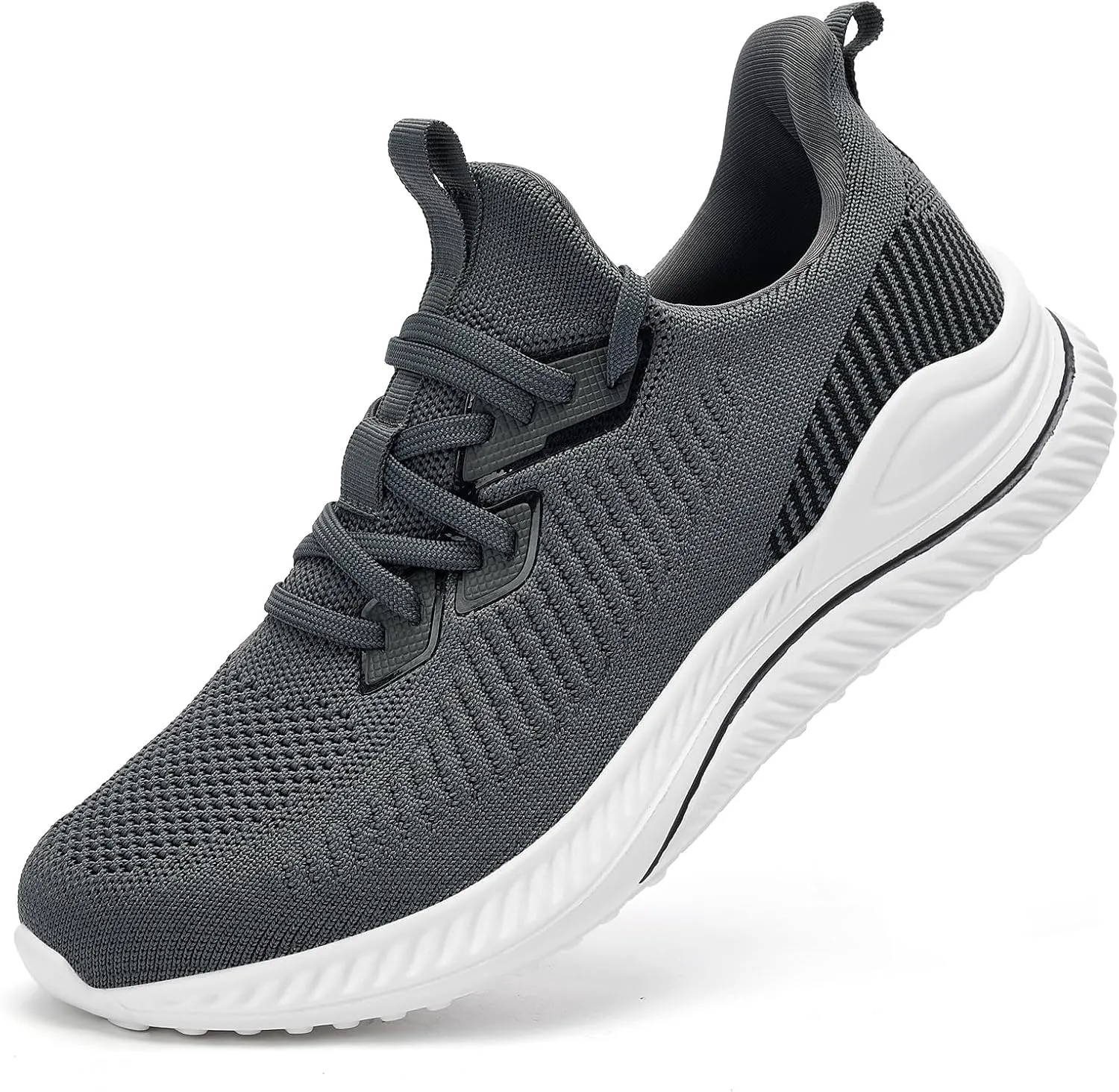 Slow Man Mens Walking Sneakers Wide Width Slip on Tennis Shoes,Lightweight Breathable Running Shoes,Ideal for Athletic Workout Gym Jogging and Casual Wear