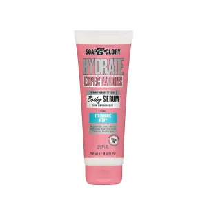 Soap & Glory Hydrate Expectations Body Serum - Thirst Quenching Hyaluronic Acid - Full-Coverage, Lightweight, Fast Absorbing Vegan Moisturizing Body Serum (8.4 Fl Oz)