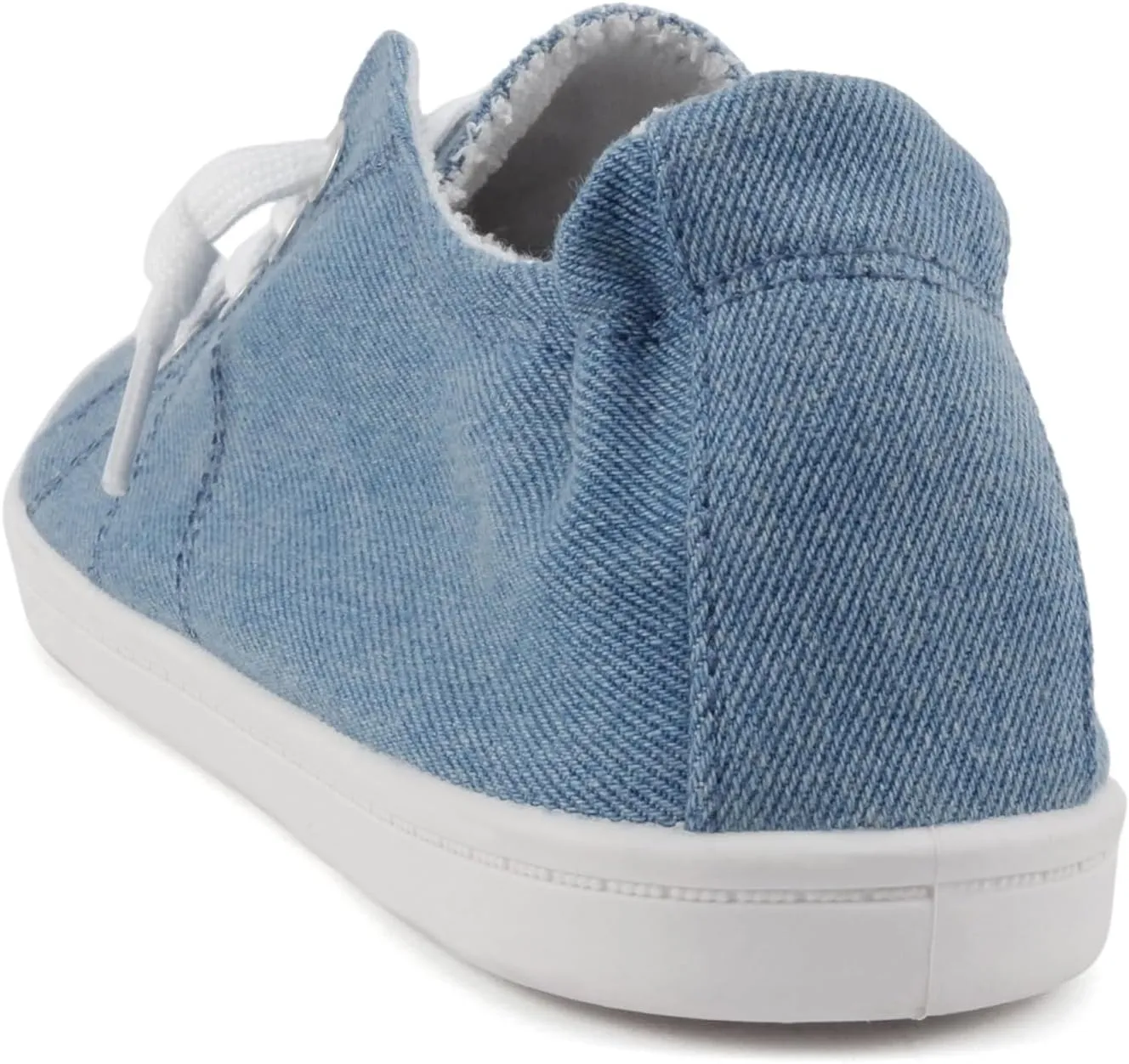 Soda Flat Women Shoes Linen Canvas Slip On Sneakers Lace Up Style Loafers Zig-S