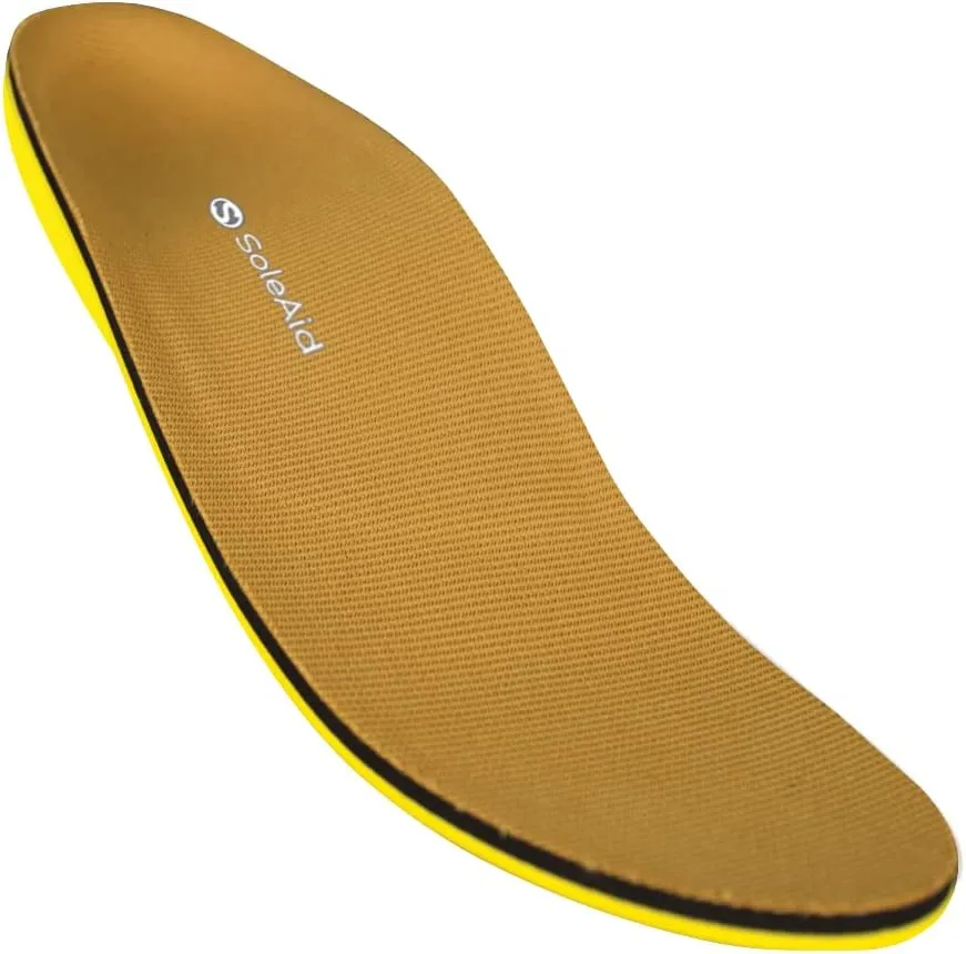 SoleAid I Performance Insole, Neutral Height Semi-Flex Arch Support Orthotic for Plantar Fasciitis Relief, Shock Absorbing, Anti-Fatigue, All Day Comfort Shoe Insert (Women 10-10.5 / Men 8-8.5)