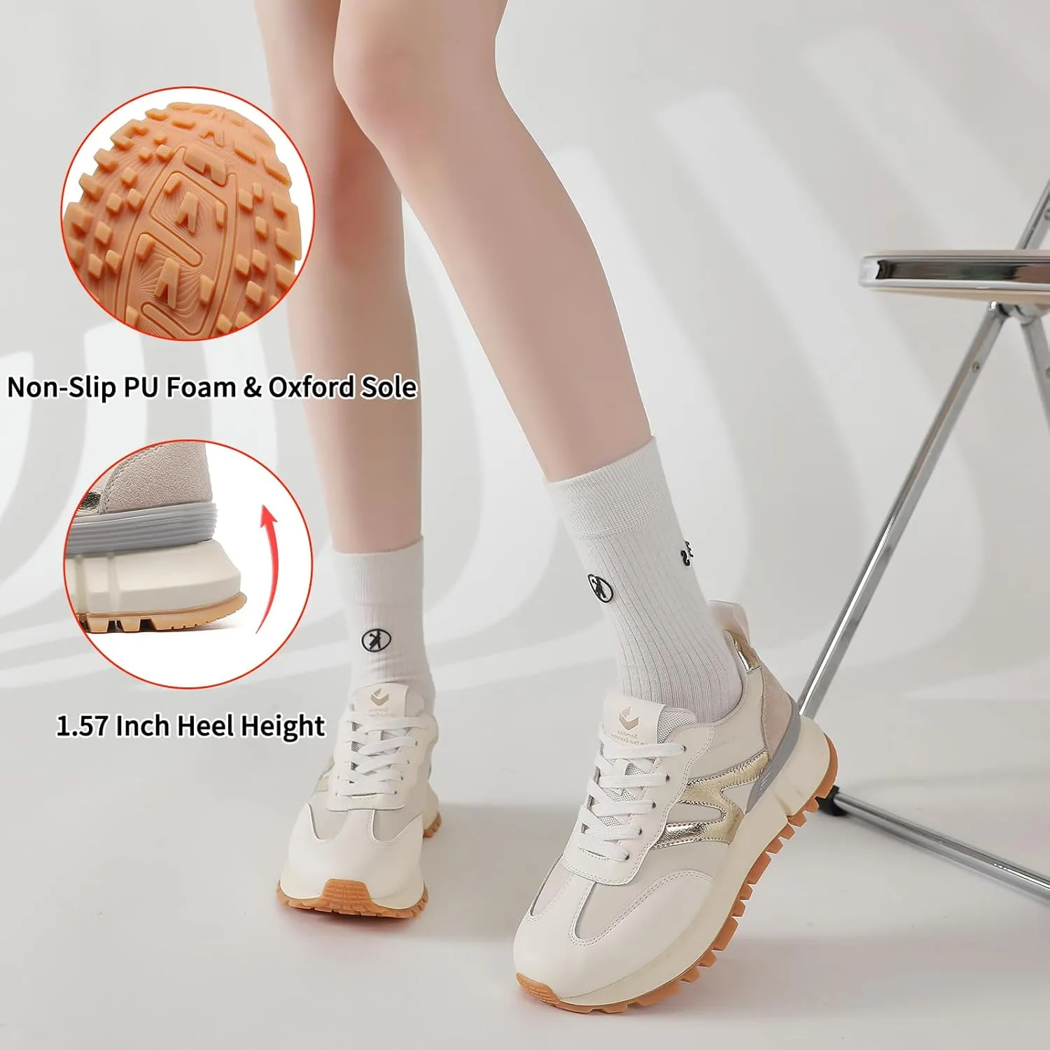 somiliss Sneakers for Women Genuine Leather Suede Patchwork Non-Slip Casual Walking Shoes Comfortable Gym Tennis Running Shoes Womens Fashion Sneakers
