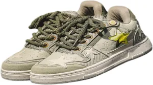Star Cute Sneakers for Women Stylish Chunky Sole Trainers All-Season Comfortable Shoes in Multiple Colors
