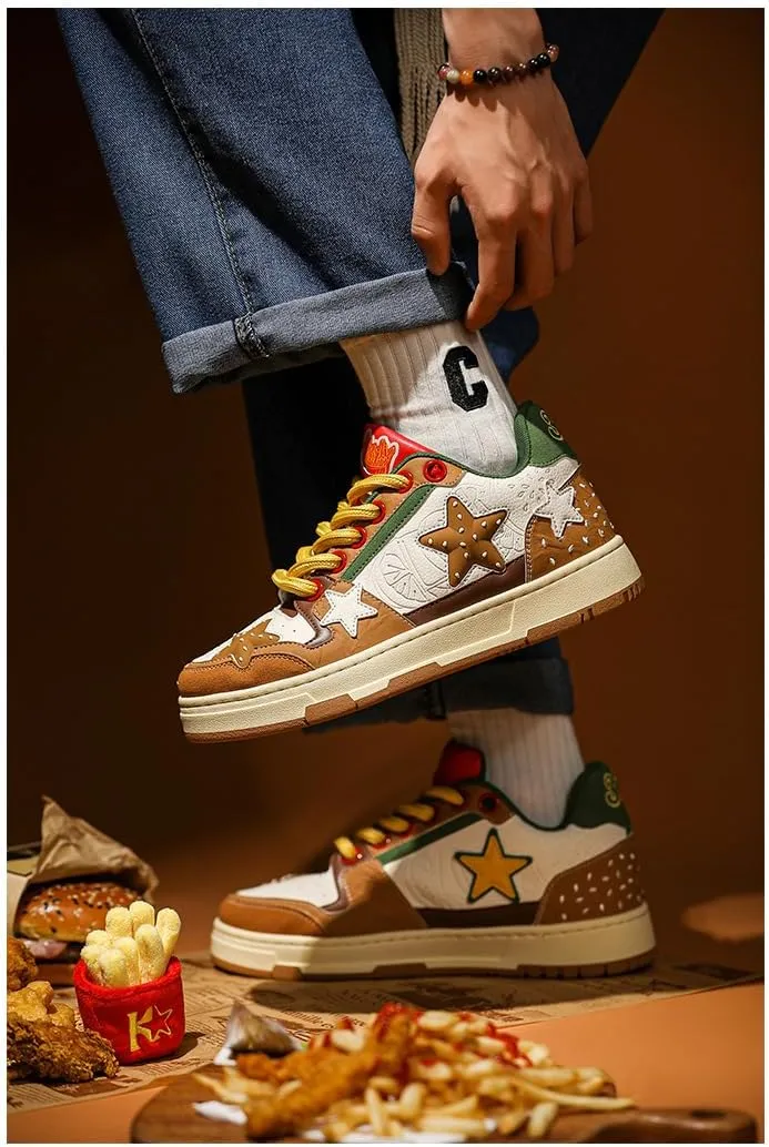 Star Cute Sneakers for Women Stylish Chunky Sole Trainers All-Season Comfortable Shoes in Multiple Colors