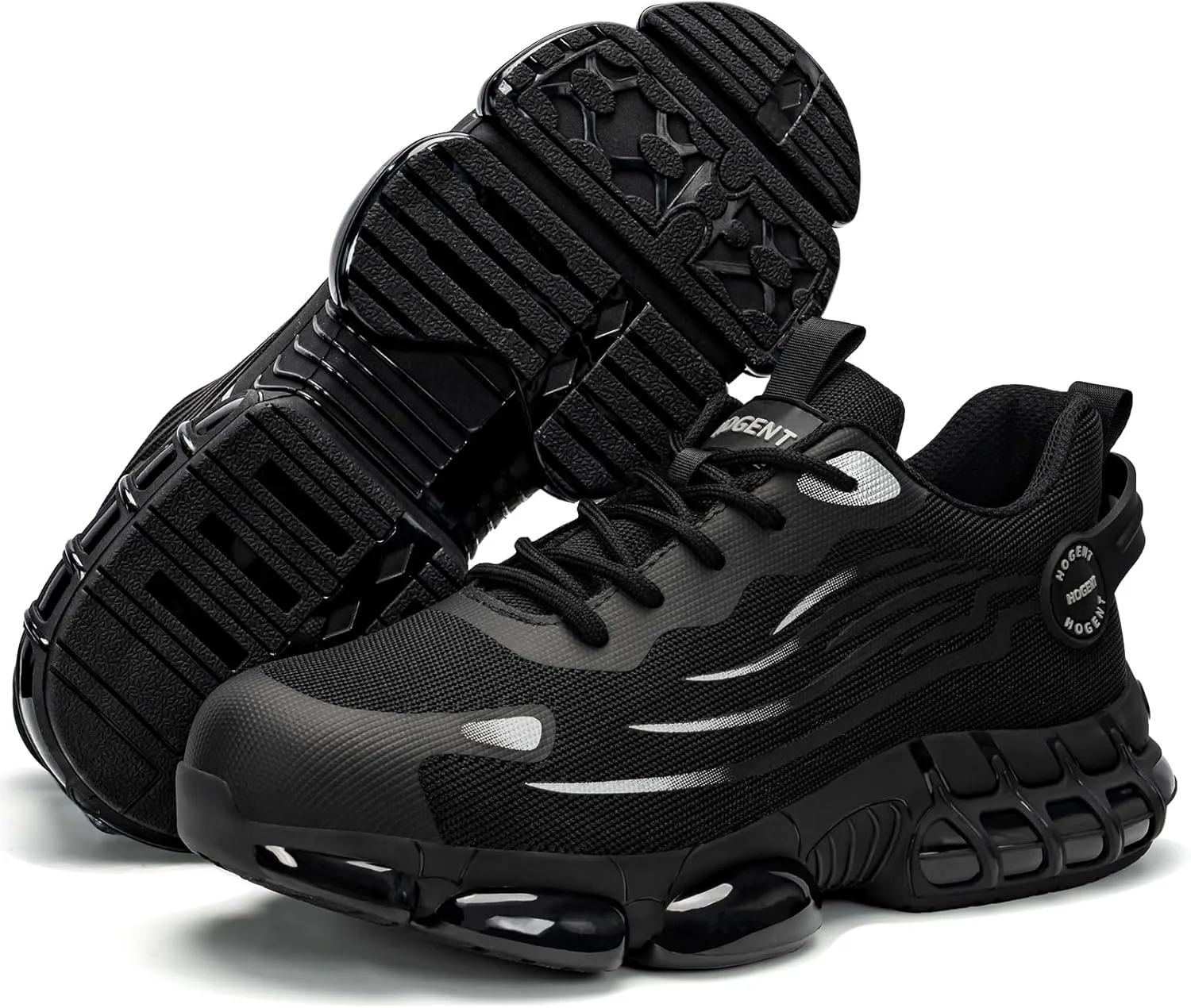 Steel Toe Shoes for Men Women Composite Toe Work Sneakers Indestructible Safety Tennis Shoes Lightweight Breathable Construction Sneakers Puncture Proof Air Cushion Ergonomic Design
