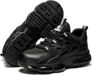 Steel Toe Shoes for Men Women Composite Toe Work Sneakers Indestructible Safety Tennis Shoes Lightweight Breathable Construction Sneakers Puncture Proof Air Cushion Ergonomic Design