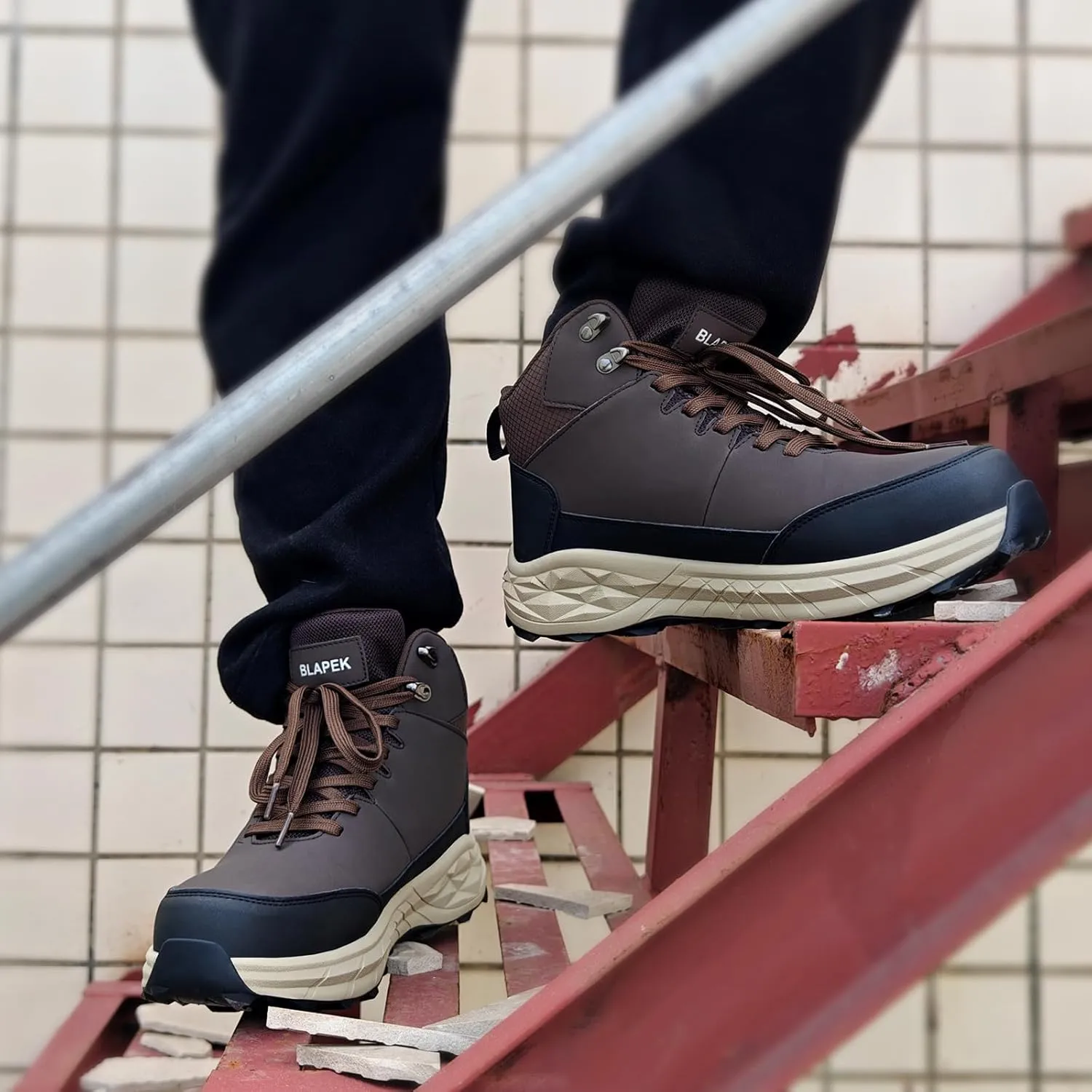 Steel Toe Work Boots for Men Non Slip Puncture Proof Safety Work Shoes for Men with Indestructible Construction Comfortable Perfect for Outdoor Work, Hiking, Construction