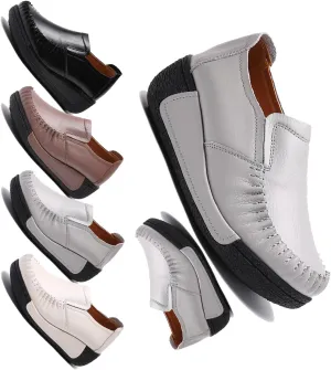Stylish Women's Slip-On Loafers, Lightweight & Comfy for Work and Play, Featuring Arch Support for, Perfect for Office or Casual Outings