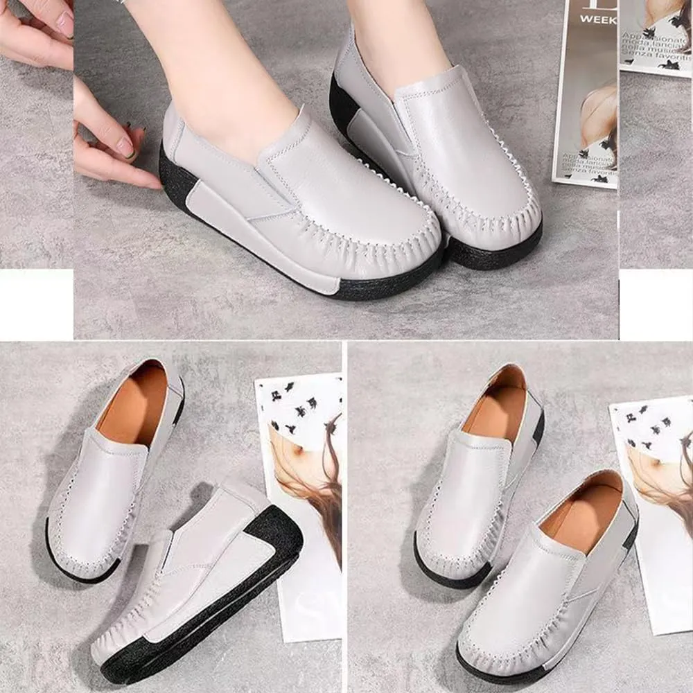 Stylish Women's Slip-On Loafers, Lightweight & Comfy for Work and Play, Featuring Arch Support for, Perfect for Office or Casual Outings