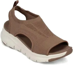 Summer Washable Slingback Orthopedic Slide Sport Sandals Sports Sandals Thick Bottom Fish Mouth Beach Casual Sandals Mesh Soft Sole Shoes for Women,Brown,US7.5/EU39