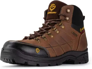 SUREWAY 6" Waterproof Work Boot for Men, Extremely Comfortable Insole, Oil/Slip Resistant, Thicker Leather, Work Boots/Shoes for Men, EH Safety Industrial & Construction Work Boots