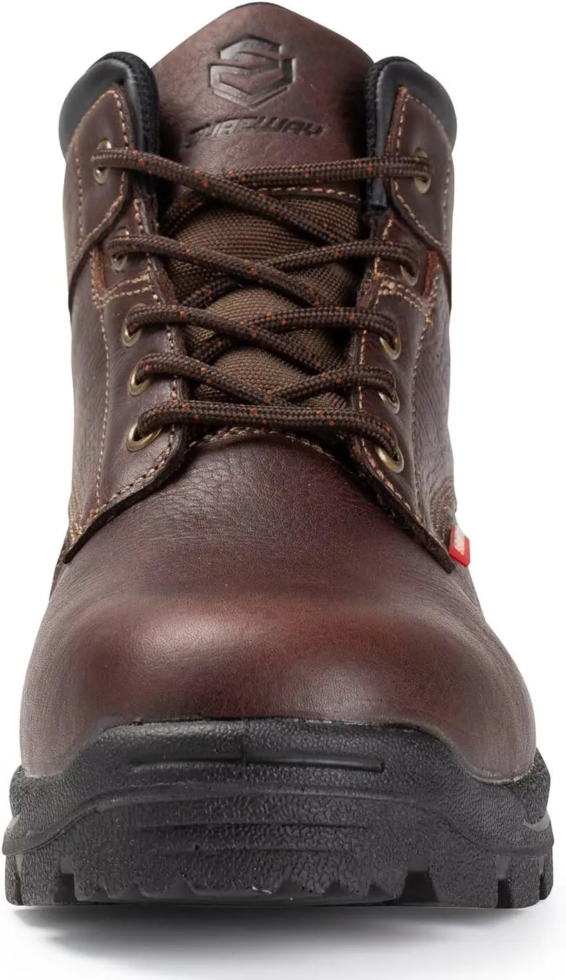 SUREWAY 6" Waterproof Work Boot for Men, Extremely Comfortable Insole, Oil/Slip Resistant, Thicker Leather, Work Boots/Shoes for Men, EH Safety Industrial & Construction Work Boots
