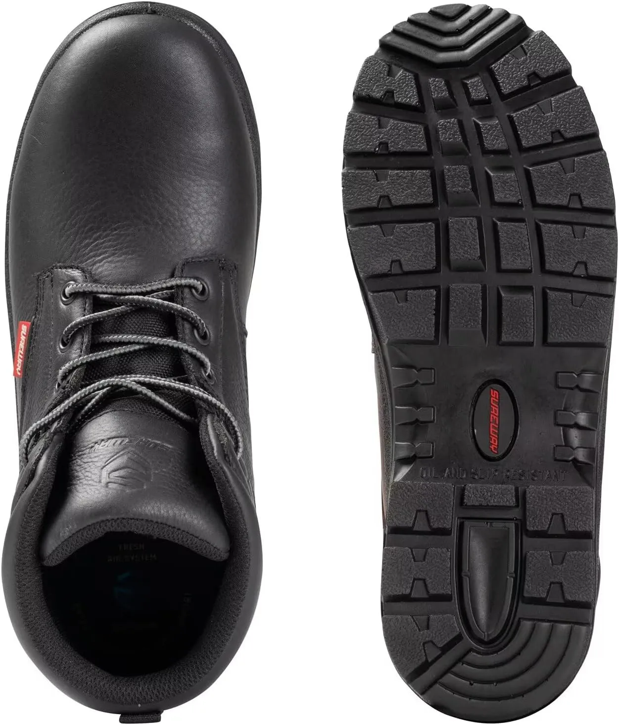 SUREWAY 6" Waterproof Work Boot for Men, Extremely Comfortable Insole, Oil/Slip Resistant, Thicker Leather, Work Boots/Shoes for Men, EH Safety Industrial & Construction Work Boots
