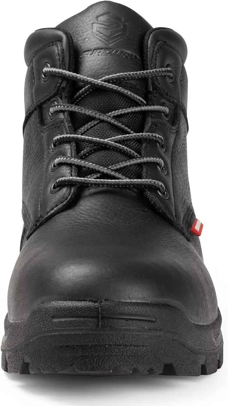 SUREWAY 6" Waterproof Work Boot for Men, Extremely Comfortable Insole, Oil/Slip Resistant, Thicker Leather, Work Boots/Shoes for Men, EH Safety Industrial & Construction Work Boots