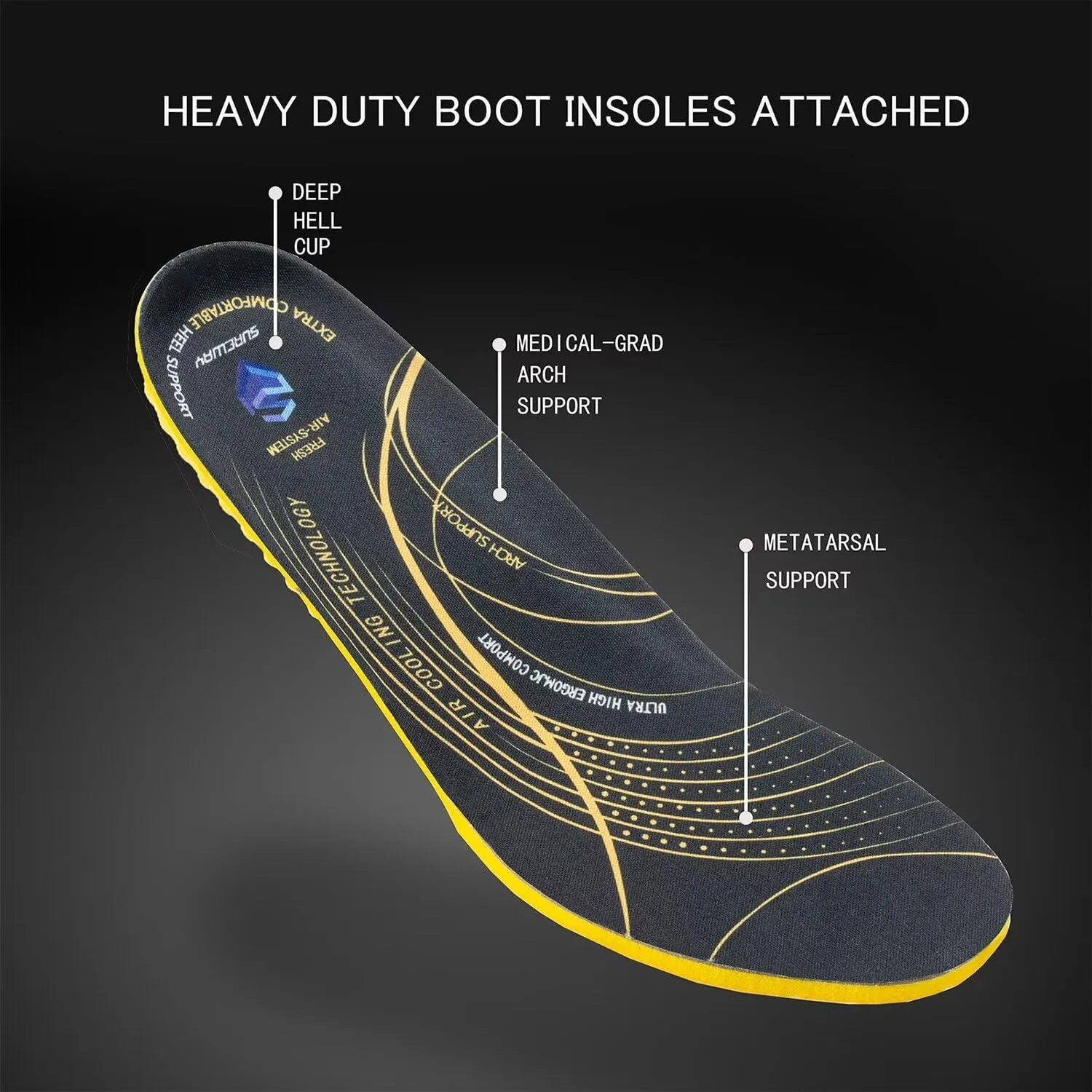 SUREWAY 6" Waterproof Work Boot for Men, Extremely Comfortable Insole, Oil/Slip Resistant, Thicker Leather, Work Boots/Shoes for Men, EH Safety Industrial & Construction Work Boots
