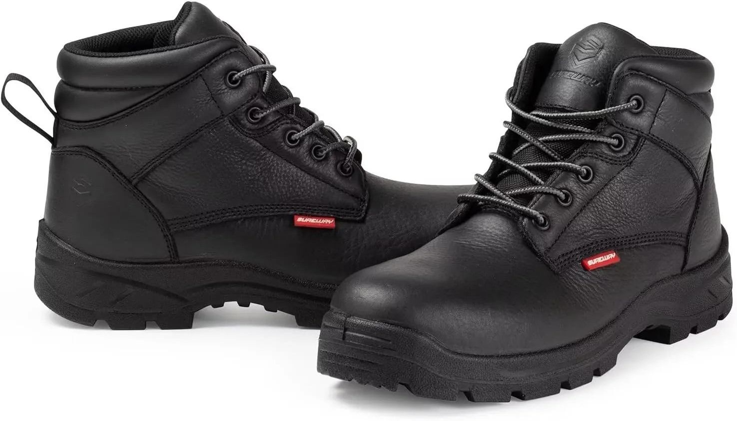 SUREWAY 6" Waterproof Work Boot for Men, Extremely Comfortable Insole, Oil/Slip Resistant, Thicker Leather, Work Boots/Shoes for Men, EH Safety Industrial & Construction Work Boots