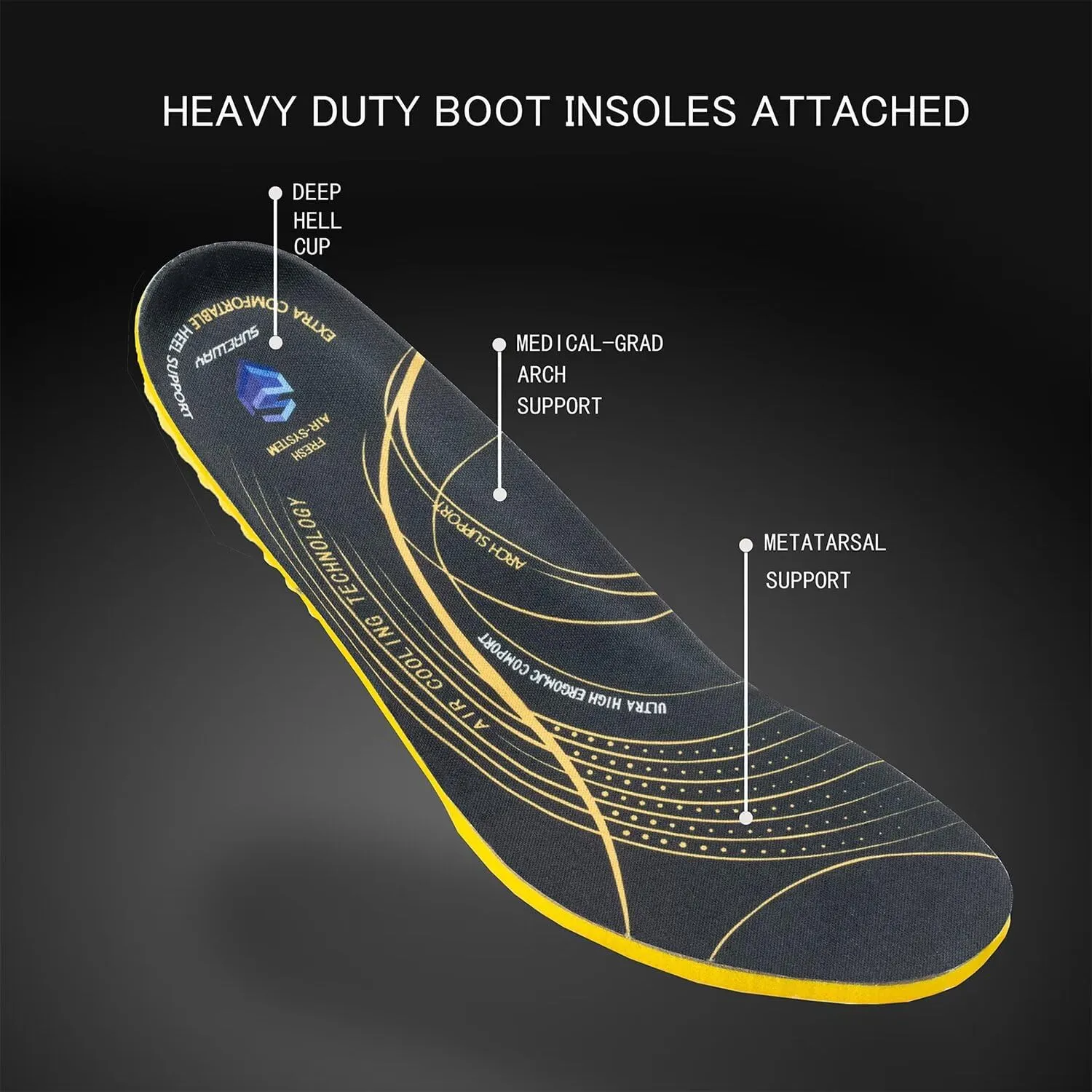 SUREWAY 6" Waterproof Work Boot for Men, Extremely Comfortable Insole, Oil/Slip Resistant, Thicker Leather, Work Boots/Shoes for Men, EH Safety Industrial & Construction Work Boots