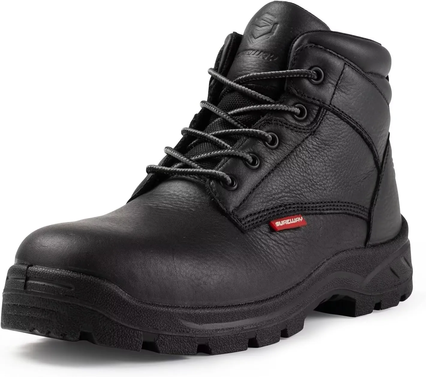 SUREWAY 6" Waterproof Work Boot for Men, Extremely Comfortable Insole, Oil/Slip Resistant, Thicker Leather, Work Boots/Shoes for Men, EH Safety Industrial & Construction Work Boots
